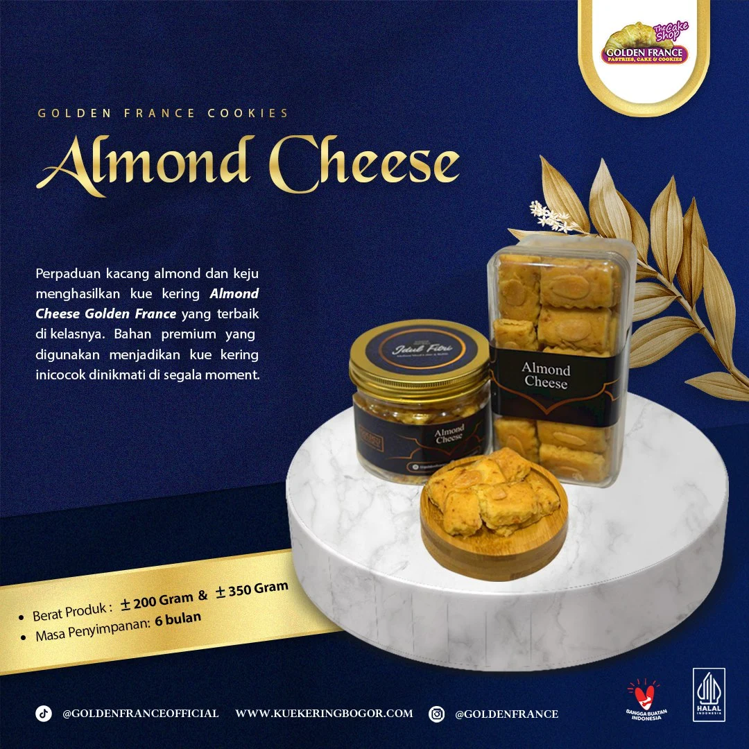 kue kering almond cheese golden france